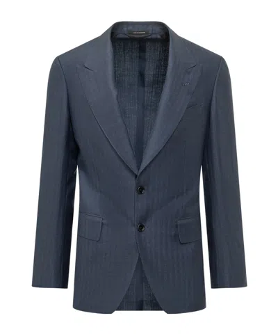 Tom Ford Single-breasted Blazer In Black