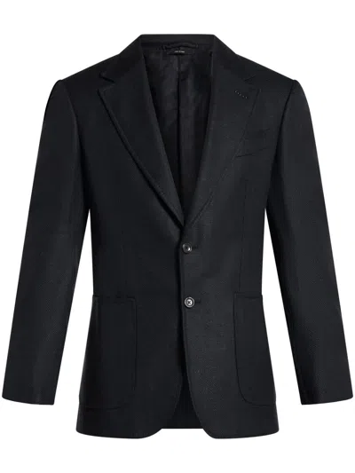 Tom Ford Single-breasted Blazer In Black