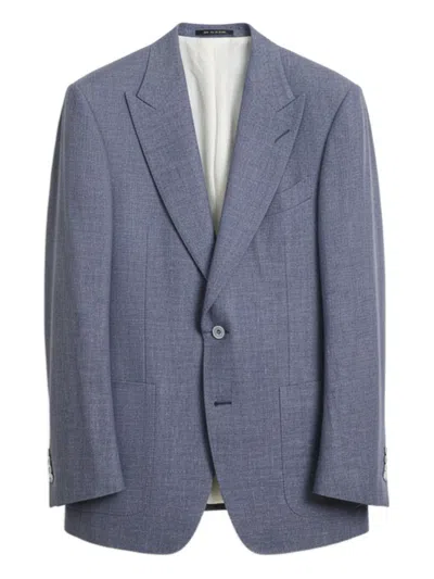 Tom Ford Single-breasted Blazer In Blue