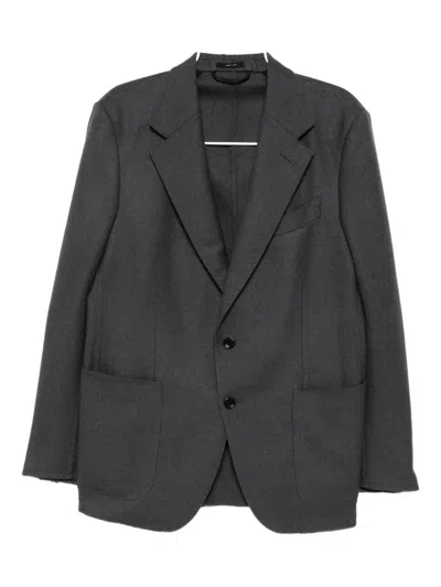 Tom Ford Single-breasted Blazer In Gray