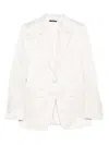 Tom Ford Single-breasted Blazer Jacket In White