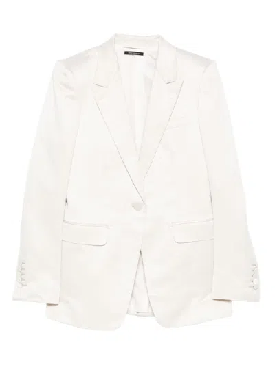 Tom Ford Single-breasted Blazer Jacket In White