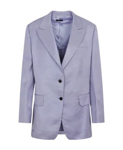 Tom Ford Single-breasted Blazer In Purple