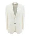 Tom Ford Single-breasted Blazer In White