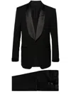 Tom Ford Bi-stretch Plain Weave Shelton Evening Suit In Black