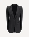 Tom Ford Single Breasted Jacket With Polka Dots In Black