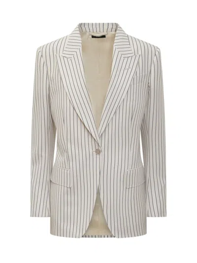 Tom Ford Single Breasted Jkt In White