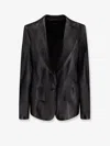 Tom Ford Single-breasted Leather Jacket In Black