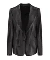 Tom Ford Single-breasted Leather Jacket In Black