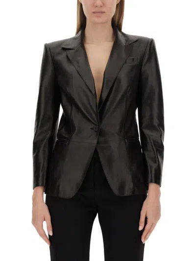 TOM FORD SINGLE-BREASTED LEATHER JACKET
