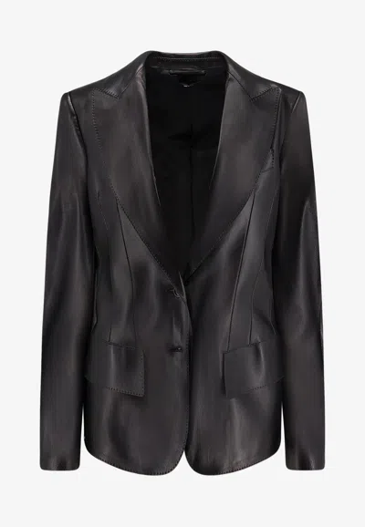 TOM FORD SINGLE-BREASTED SATIN BLAZER