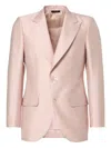 Tom Ford Single-breasted Satin Blazer In Pink
