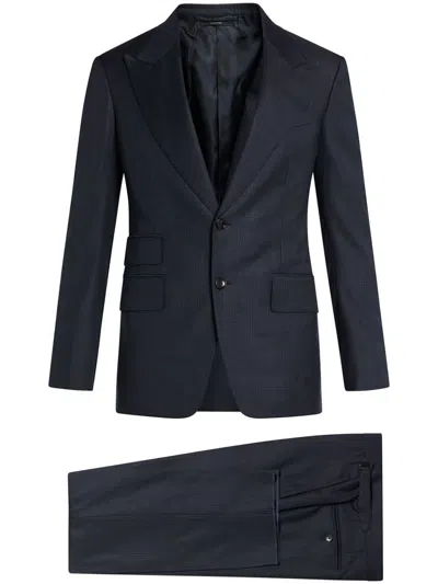 Tom Ford Single-breasted Suit In Blue