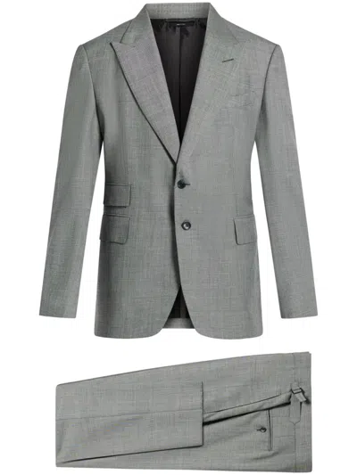 Tom Ford Single-breasted Suit In Grey