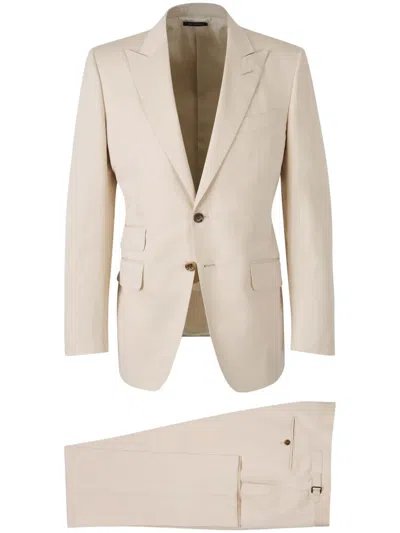 Tom Ford Single-breasted Tailored Suit In Nude