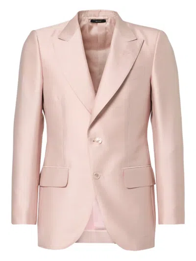 Tom Ford Single-breasted Suit In Pink