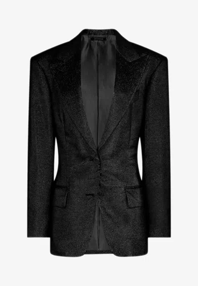 Tom Ford Single-breasted Tailored Blazer In Black