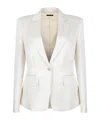Tom Ford Single Breasted Tailored Blazer In White
