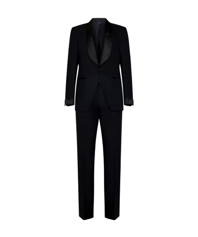 Tom Ford Single-breasted Tailored Suit In Black