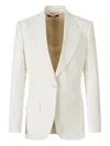 Tom Ford Tailored White Jacket With Sharp Lapels