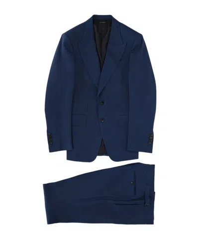 Tom Ford Single-breasted Two-piece Suit In Blue