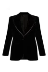 Tom Ford Single-breasted Velvet Blazer In Black
