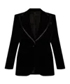 Tom Ford Single-breasted Velvet Blazer In Black