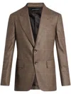 Tom Ford Single-breasted Wool Blazer In Brown