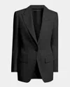 Tom Ford Single-breasted Wool-blend Blazer Jacket In Light Blus