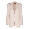 Tom Ford Single Breasted Wool Jacket In Pink
