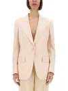 Tom Ford Single Breasted Wool Jacket In Neutral
