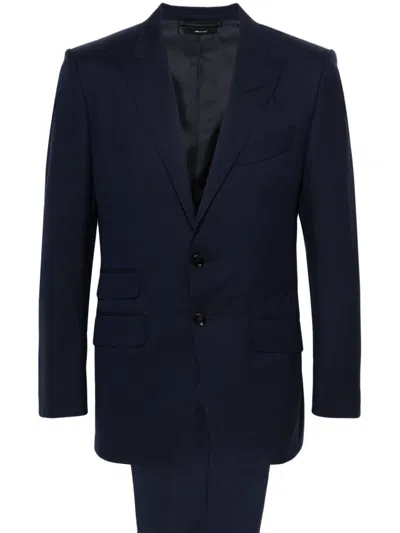 Tom Ford Single-breasted Wool Suit In 蓝色