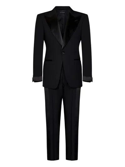 Tom Ford Two-piece Single-breasted Dinner Suit In Black