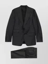 Tom Ford Single-breasted Wool Suit With Buttoned Cuffs In Black