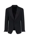 Tom Ford Single Breasted Blazer Notch Lapel Cuffs In Black