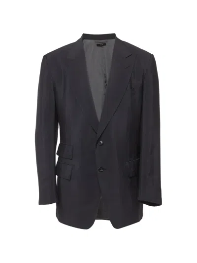 Pre-owned Tom Ford Single-breasted Blazer In Gray