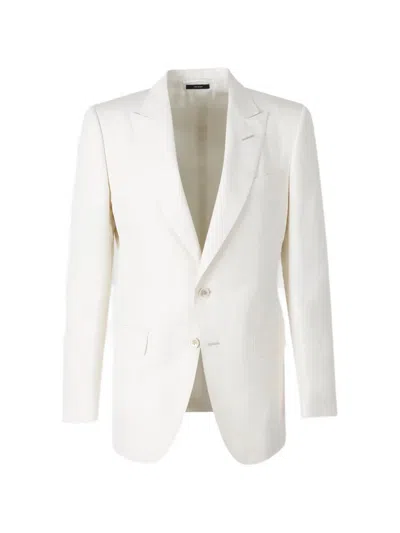 Tom Ford Single-breasted Blazer In Neutral
