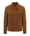 Tom Ford Single-breasted Leather Jacket In Brown