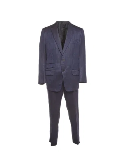 Pre-owned Tom Ford Single-breasted Notch-lapel Suit In Blue