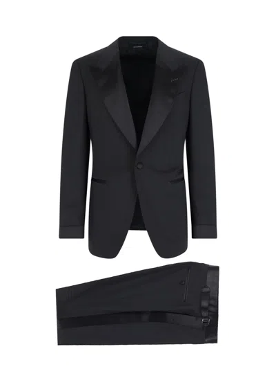 Tom Ford Single-breasted Suit "o'connor" In Black