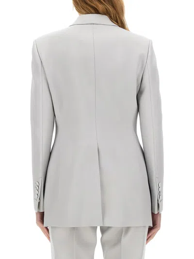 Tom Ford Single-breasted Tuxedo Blazer In Gray