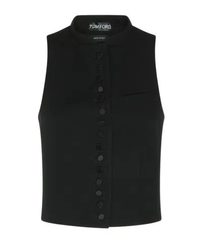 Tom Ford Single-breasted Vest In Black