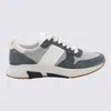 TOM FORD TOM FORD SIVLER AND PETROL BLUE LEATHER JAGA SNEAKERS