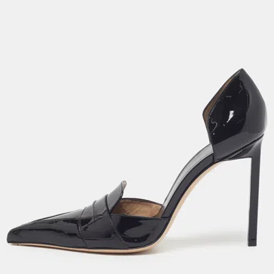 Pre-owned Tom Ford Size 40 Black Patent Leather D'orsay Pumps