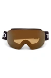 Tom Ford Ski Mask With Mirrored Lens In Matte Black/brown