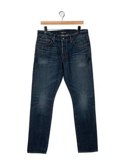 Pre-owned Tom Ford Skinny Jeans In Blue