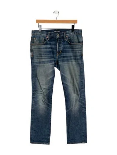 Pre-owned Tom Ford Skinny Jeans In Blue