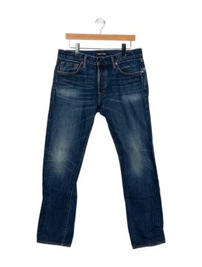 Pre-owned Tom Ford Skinny Jeans In Blue