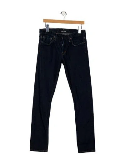 Pre-owned Tom Ford Skinny Jeans In Blue