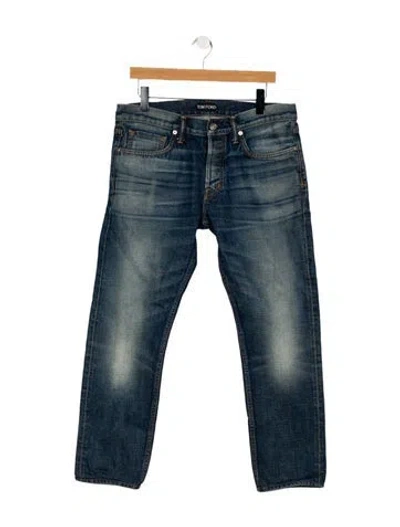Pre-owned Tom Ford Skinny Jeans In Blue